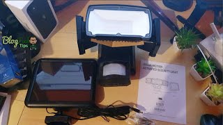 AmeriTop Super Bright LED Solar Motion Sensor Lights Unboxing and Impressions [upl. by Ladnyk143]