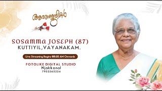 Sosamma Joseph 87 KuttiyilVayanakam  FUNERAL LIVE TELECAST [upl. by Russi1]