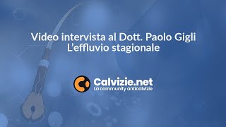 Intervista al dott Gigli leffluvio stagionale [upl. by Shana]