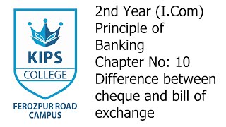 Difference between cheque and bill of exchange  Principle of Banking  Negotiable Instrument [upl. by Lithea]