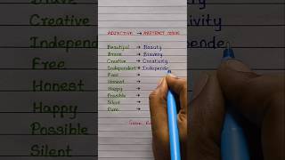 Adjective vs Abstract Noun  Learn English  Graze Education [upl. by Econah]