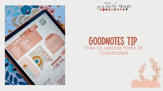 GOODNOTES TIP  how to install fonts to Goodnotes [upl. by Watts]