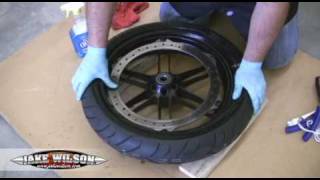 Tubeless Motorcycle Tire Change Tire Changing [upl. by Htebharas]