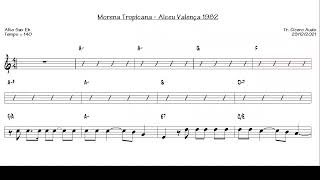 Morena Tropicana  Alceu Valença 1982 Alto Sax Eb Sheet music [upl. by Georgiana]