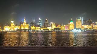 Night view of Shanghai Huangpu River [upl. by Ardnazxela120]