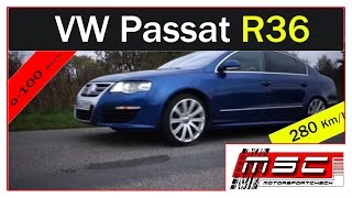 VW Passat R36 FSI DSG 0100 Topspeed 280Kmh sound acceleration lauch control [upl. by Libyc697]