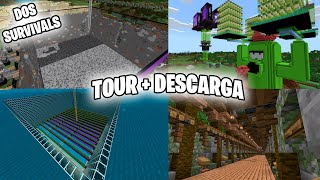 TOUR  DESCARGA de mis SURVIVALS TECNICOS para minecraft 120 [upl. by Knowles]