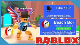 NEW MYTHICAL PET  EXCLUSIVE HAT IN ROBLOX MINING SIMULATOR [upl. by Moir]