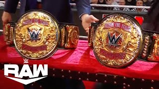 Triple H Unveils New Tag Team Titles  WWE Raw Highlights 41524  WWE on USA [upl. by Etennaej334]