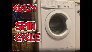 INDESIT 7KG ECO WASHING MACHINE IWC71252 SPIN CYCLE [upl. by Htebasyle884]