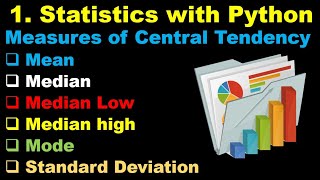 Statistics with Python  Machine Learning  Measures of Central Tendency  Mean  Median  Mode  P1 [upl. by Daffi]