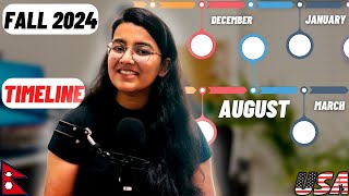 Fall  August 2024 intake timeline  Nepali Students  Process after 2  Bachelors Study in USA [upl. by Lifton217]