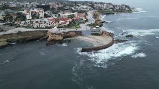 La Jolla Childrens Pool and Cove Drone Footage  San Diego [upl. by Eicyaj505]