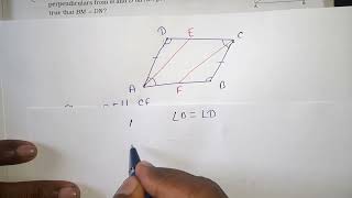 in the adjoining figure ABCD is a parallelogram and line segments AE and CF bisect the angles [upl. by Sueahccaz]