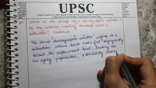 Ques55UPSC ANSWER writing series  Upsc mains IAS ANSWER WRITING ✍️ practice 2024 [upl. by Edrick]