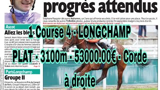 20 octobre 2024quinte 1 Course 4  LONGCHAMPPLAT  3100m  5300000€  Corde à droite [upl. by Okimuk]