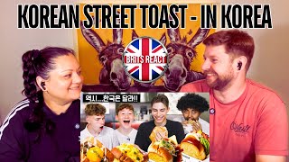 BRITS REACT  British Highschoolers try REAL Korean Toast in Korea  BLIND REACTION [upl. by Missy]