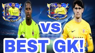 106 TOTY GK MAIGNAN VS 104 TOTY GK BOUNOU PLAYER REVIEW AND GAMEPLAYBEST GK IN FIFA MOBILE 22 [upl. by Arracat]