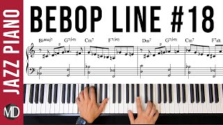 Bebop Lines You Should Know No18 Developing Lines  Sheet Music  Jazz Exercise [upl. by Ateuqirne421]