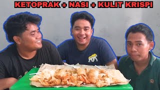 LONTONG PAKE NASI  KETOPRAK TOPING LUMPIA TAHU  KULIT KRISPI  mukbang [upl. by Tarazi]