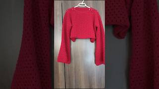 Crochet granny stitch bell sleeve top [upl. by Sale463]