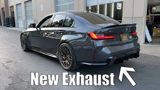 Installing the Valvetronic Designs exhaust on the G80 M3 Is this the best exhaust for this car [upl. by Nevaeh707]