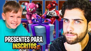 UM INSCRITO SE EMOCIONOU COM O PRESENTE SURPRESA NO FORTNITE [upl. by Ardnajela543]