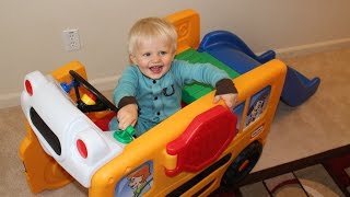 Little Tikes School Bus Activity Gym Review amp Playtime [upl. by Oirottiv605]