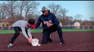 Infield Instruction Using Valle Training Glove  Coach Lou Colon [upl. by Alohcin856]