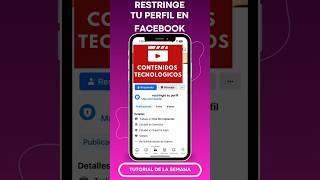 Restringe tu perfil de Facebook  Tutorial tips [upl. by Eldwin]