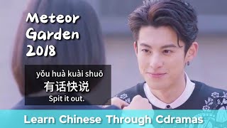 Learn Chinese Through Cdramas 💫Meteor Garden 2018  Listening amp Speaking Practice NormalSlow [upl. by Nickolaus]