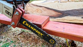 Mini Chainsaw Mill  Building a DIY Mill Guide Jig  Free Plans [upl. by Inotna566]