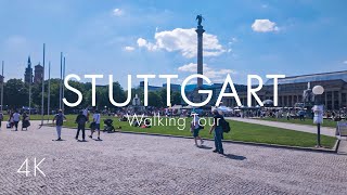 Stuttgart  City Center  Walking Tour  4K [upl. by Damiano]