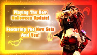 Playing the new MM2 Halloween Update  Featuring the New Sets and Ven [upl. by Clementi]