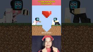 Tv man dan tv woman jatuh cinta sakura skibiditoilet roblox minecraft shorts [upl. by Romy]