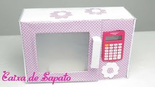 MICROONDAS DE CAIXA DE SAPATO COM PAINEL ♥ COZINHA DIY  Amelia Requintada [upl. by O'Toole]