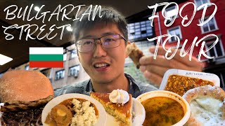 BULGARIAN STREET FOOD TOUR 🇧🇬  Mekitza Kebapche Boza Pork Meatloaf in Sofia Bulgaria [upl. by Kursh197]