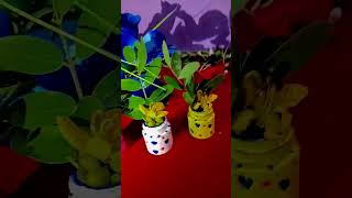 Small flowerpot decorationflowers flowerpotdesign homedecorideascraftideas shortvideoeasycraft [upl. by Phineas]