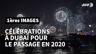 Feux dartifice à Dubaï pour passer en 2020  AFP Images [upl. by Hsenid727]