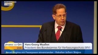 Rede von BfVPräsident Maaßen beim Polizeikongress zu Gefahren der irregulären Migration [upl. by Ebehp]