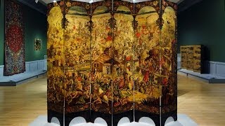 Screen with the Siege of Belgrade and Hunting Scene Brooklyn Biombo [upl. by Vine]