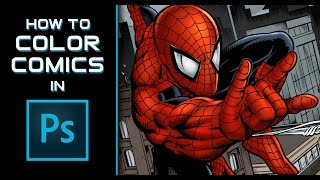 How to Color Comic Art in Photoshop CC  Tutorial [upl. by Ditzel]