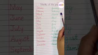 Months of the year  January to December  12 months of the year  How to write 12 months in English [upl. by Nixie]