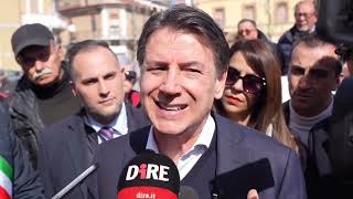 Giuseppe Conte dichiarazioni stampa da Pescina 8032024￼ [upl. by Vladimar]