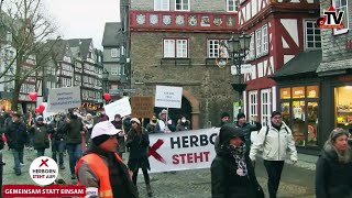 Demo Herborn  der komplette Umzug Zeitraffer in der Altstadt [upl. by Ayam]