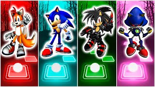 Tailes 🆚 Sonic 🆚 Black Sonic 🆚 Bad Sonic  Tiles Hop Battle 16 [upl. by Ahsirtal]