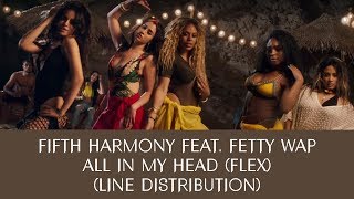 Fifth Harmony  All In My Head Flex feat Fetty Wap Line Distribution [upl. by Ellenwahs]