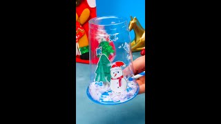 How to Make a Snow Globe ❄️☃️🌲 Easy Christmas DIY Craft [upl. by Adnirb]