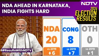 Karnataka Election Result 2024  NDA Ahead In Karnataka INDIA Fights Hard  Lok Sabha Result 2024 [upl. by Roberta159]