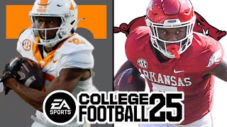 Tennessee at Arkansas  Week 6 Simulation EA College Football 25 [upl. by Uohk]